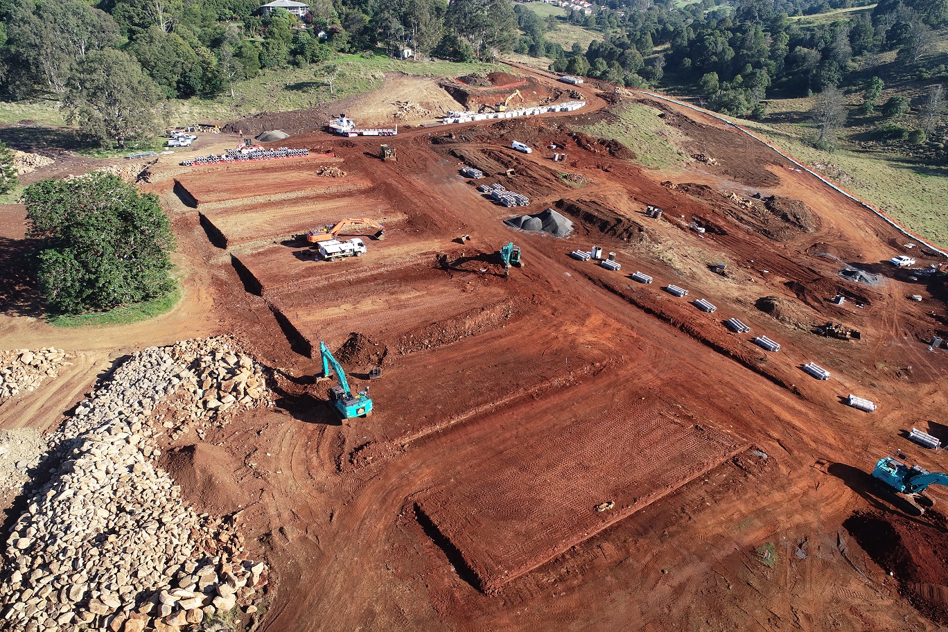Stage 1 includes earthworks for the initial residential blocks in the development